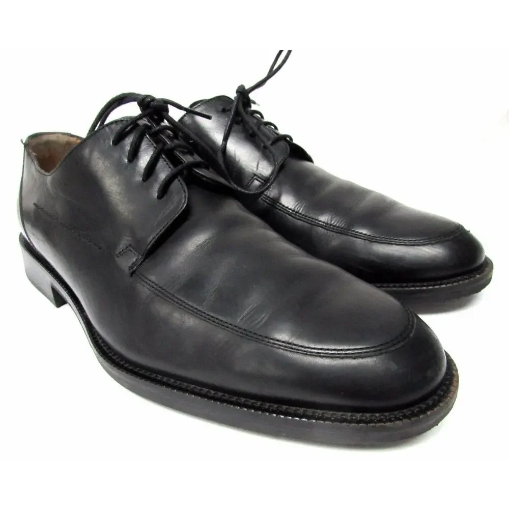 Johnston & Murphy men's size 9 M leather sheep skin shoes dress oxfords